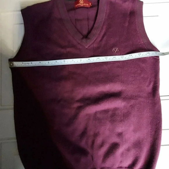 Giovanni Valentino Italy Mens Burgundy Vest Size Medium - Picture 9 of 13